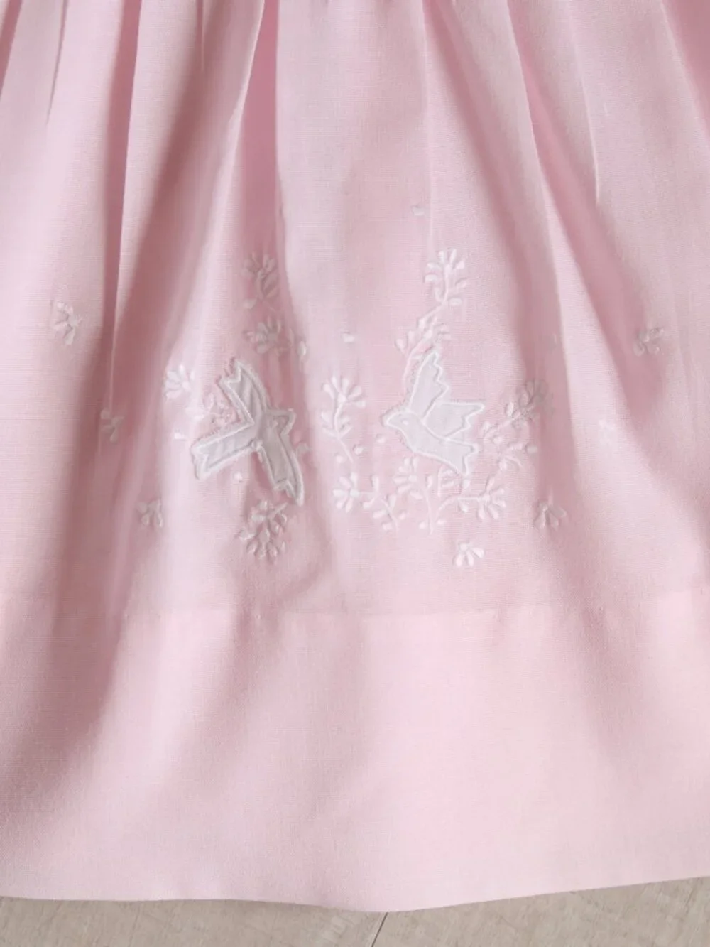 Pink Heirloom Slip Dress Vintage Feltman Friedknit Yoke Pintuck 0-3M Rare Design